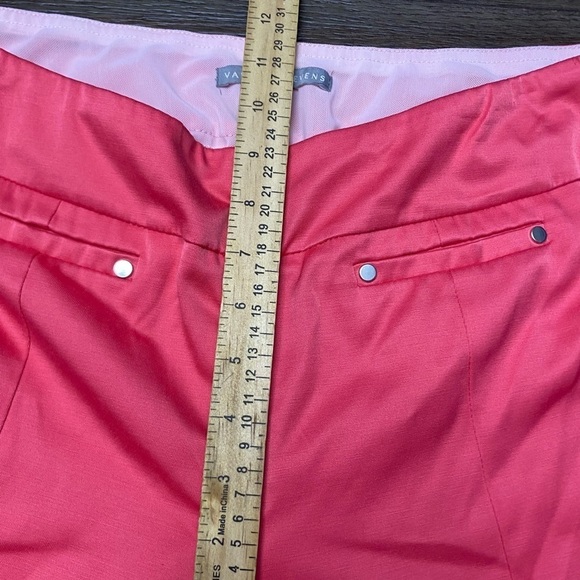 Valerie Stevens Pink Ankle Crop Capri Pants Faux Pockets Size 10P - Picture 4 of 9